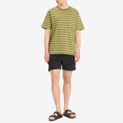 Norse Projects Men's Holger Sailor Stripe Pocket T-Shirt in Moss Green
