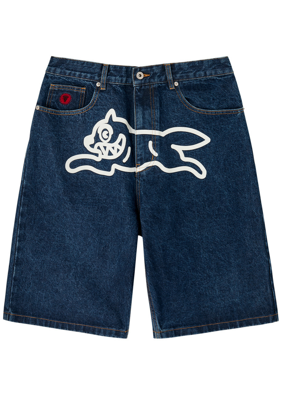 海外限定☆Icecream dog プリント デニムジーンズ ショートパンツ 海外限定☆Icecream dog プリント デニムジーンズ ショートパンツ