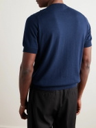 Etro - Logo-Embroidered Cotton T-Shirt - Blue