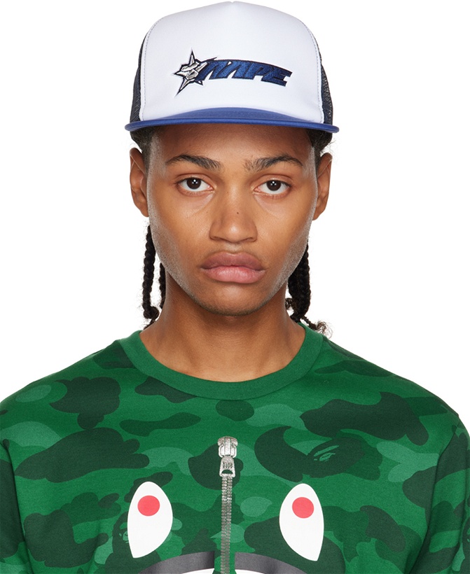 Photo: AAPE by A Bathing Ape Blue Embroidered Cap