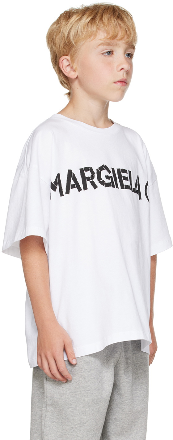 MM6 Maison Margiela Kids White Printed T-Shirt