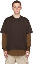 MASTERMIND WORLD Brown Layered Long Sleeve T-Shirt