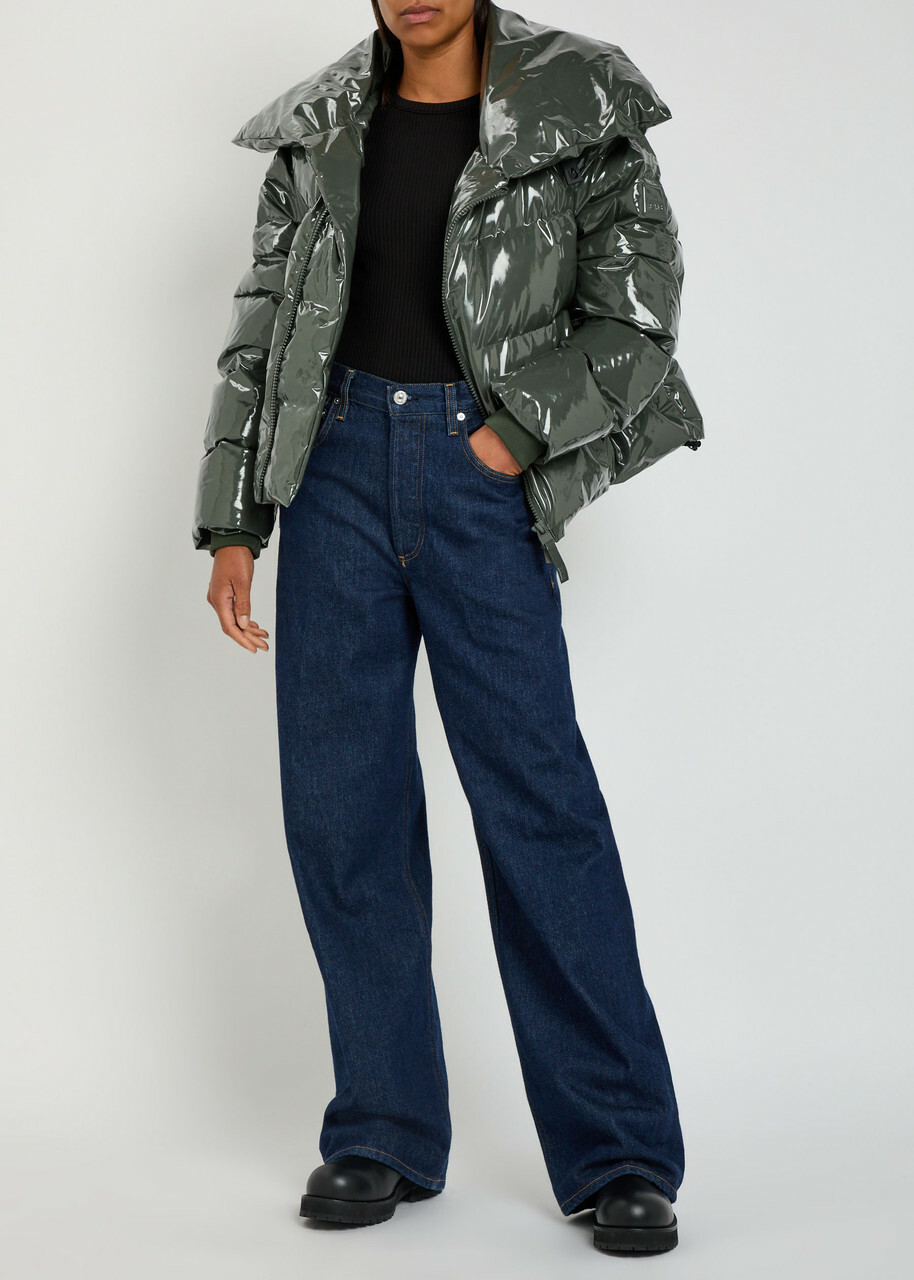 Rains Alta Vision Quilted Jacket Dark Green