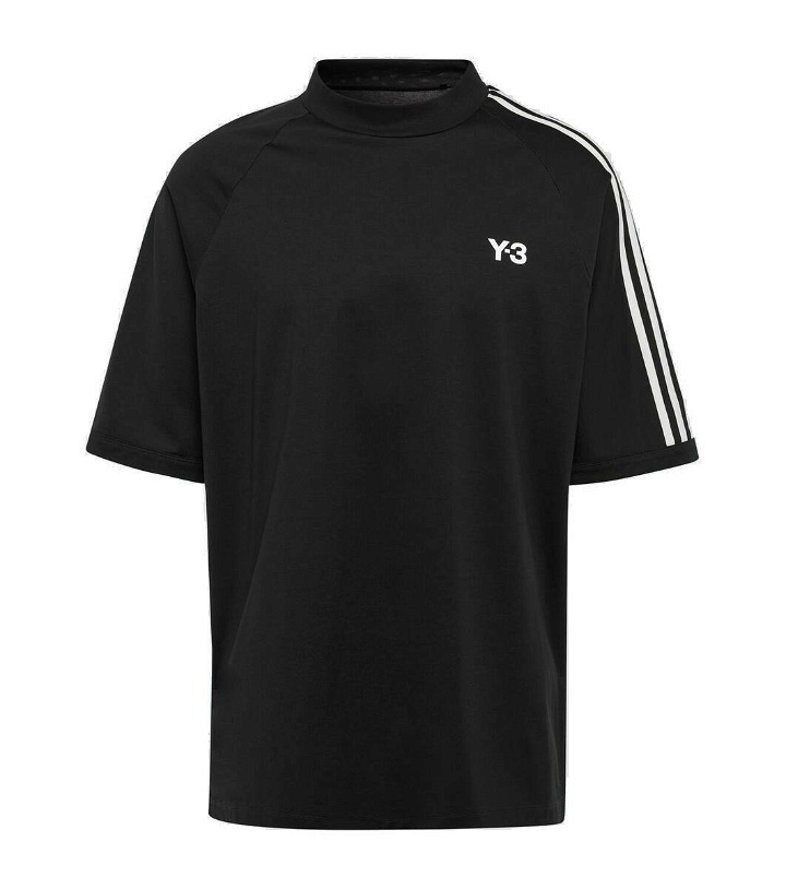 Photo: Y-3 Logo cotton-blend jersey T-shirt