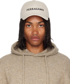 Ferragamo Beige Core Signature Cap