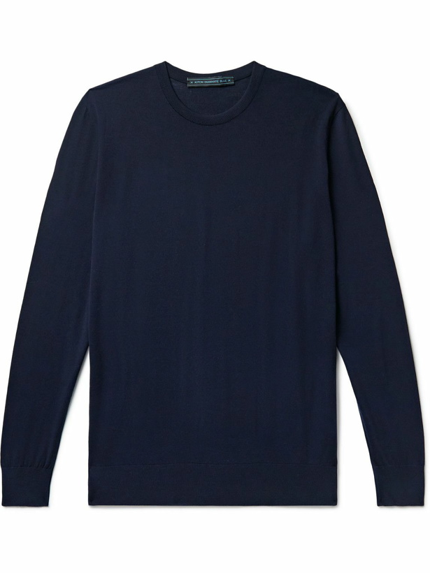 Photo: Kiton - Slim-Fit Wool-Jersey Shirt - Blue