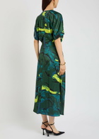 Roksanda Sadee Printed Satin Midi Dress Multicoloured