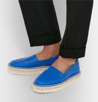 Balenciaga - Textured-Leather Espadrilles - Men - Blue