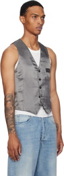 MM6 Maison Margiela Gray Satin Vest