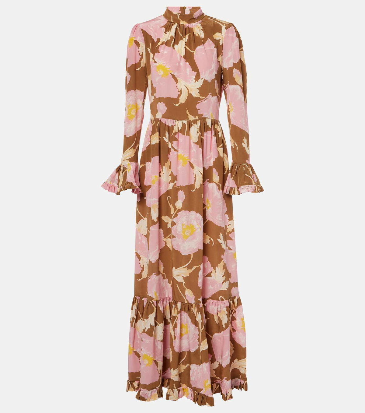 La DoubleJ Visconti silk crêpe de chine maxi dress
