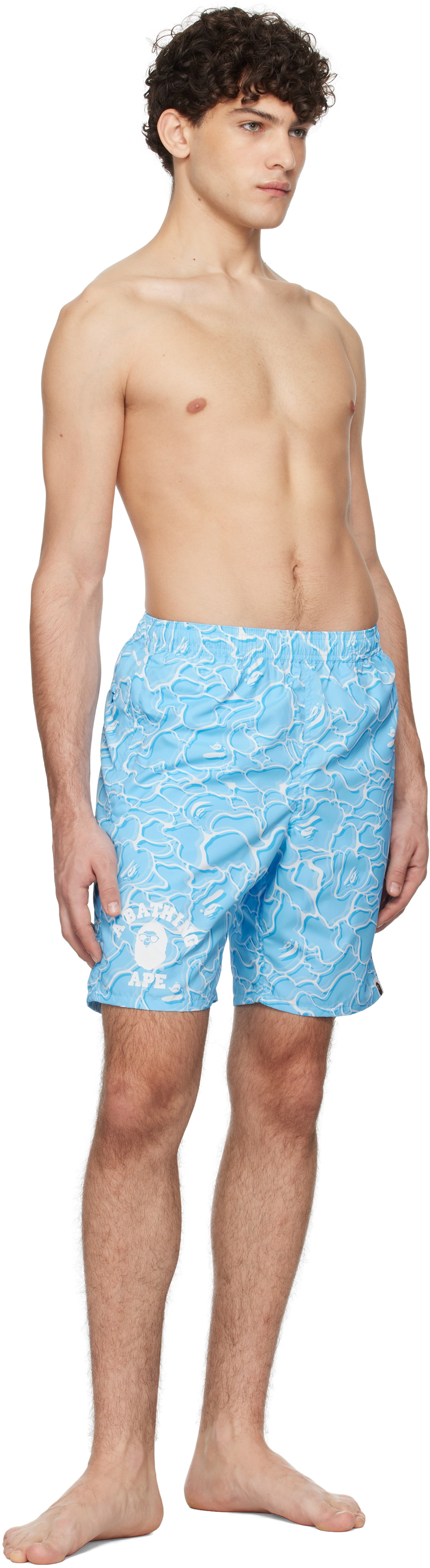 BAPE Blue ABC Sea Surface Camo Shorts A Bathing Ape