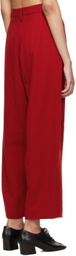 Y's Red Pleated Trousers