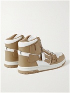 AMIRI - Skel-Top Colour-Block Leather High-Top Sneakers - Brown