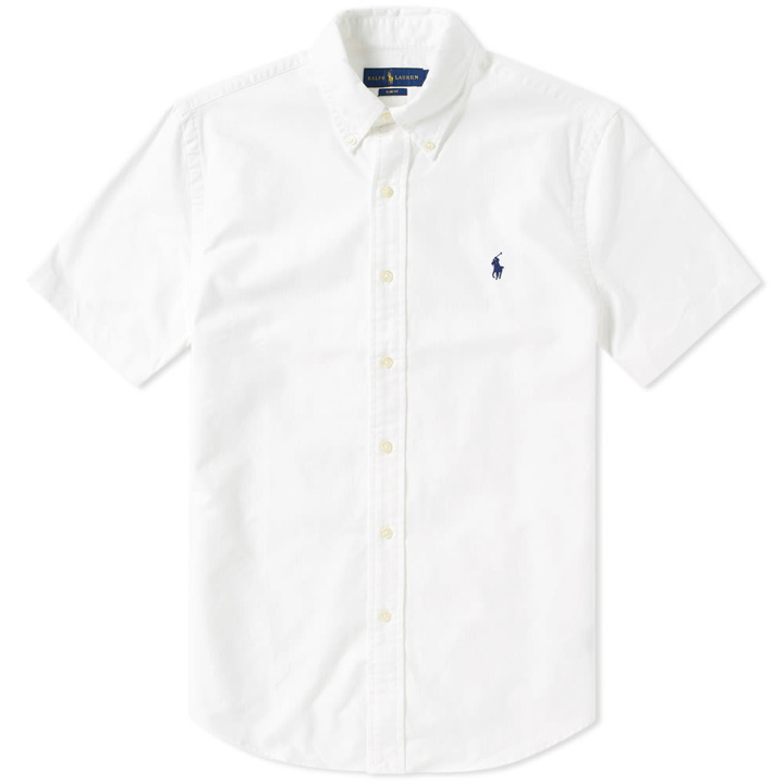 Photo: Polo Ralph Lauren Short Sleeve Garment Dyed Oxford Shirt White