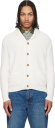 Polo Ralph Lauren Off-White Cotton Shawl-Collar Cardigan