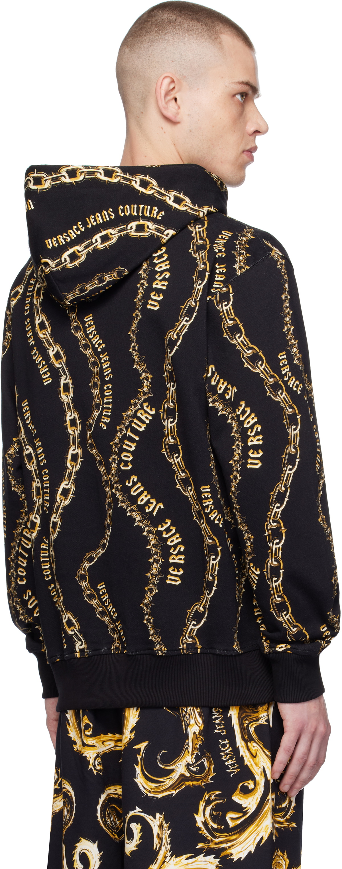 Versace Jeans Couture Black Chain Couture Hoodie