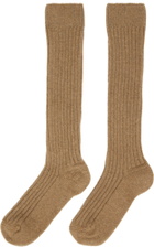 Baserange Brown Rib Knee Socks