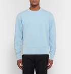 Acne Studios - Garment-Dyed Loopback Cotton-Jersey Sweatshirt - Men - Light blue