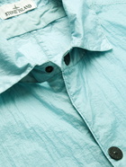Stone Island - Logo-Appliquéd Garment-Dyed Nylon Tela Overshirt - Blue