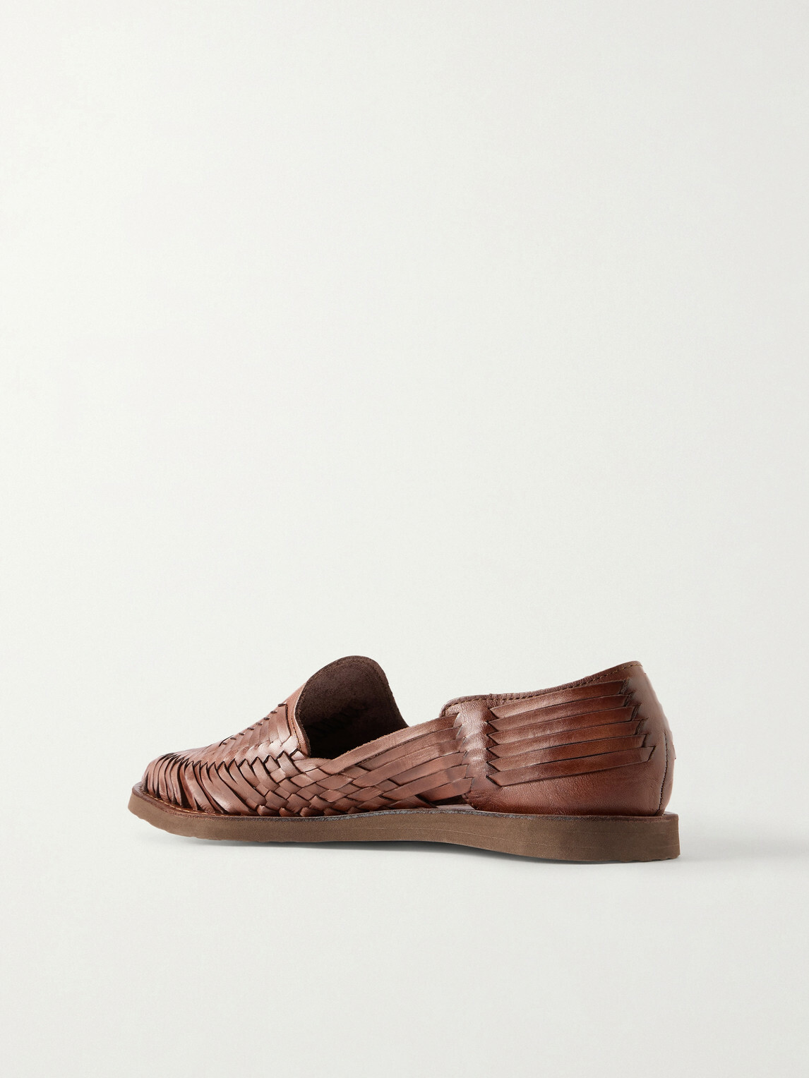 Yuketen - Alejandro Woven Leather Huarache Sandals - Brown