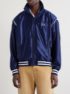 Needles - Logo-Embroidered Striped Satin Track Jacket - Blue