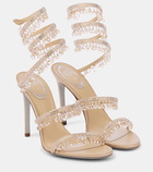 Rene Caovilla Chandelier embellished satin sandals