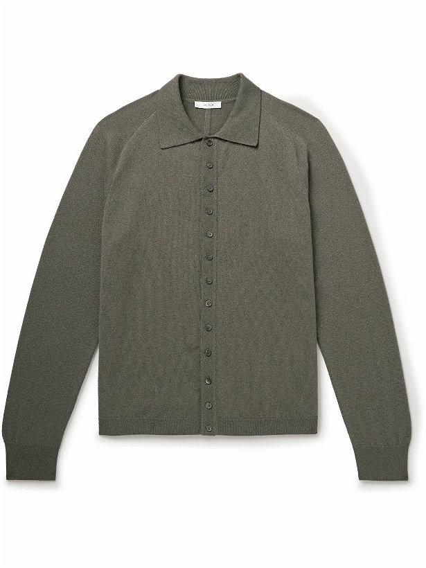 Photo: The Row - Sinclair Cashmere Cardigan - Green