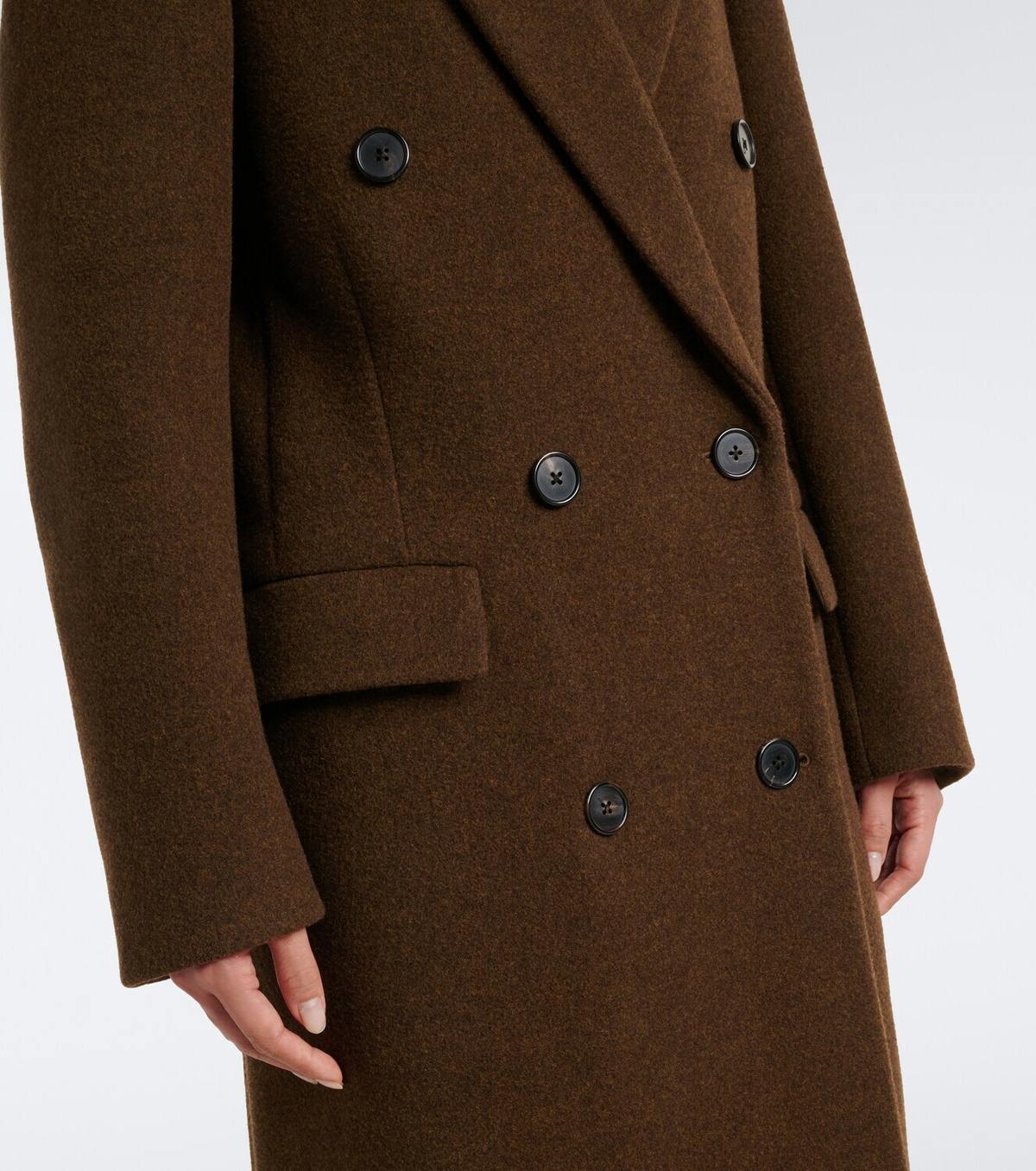 The Row Bamira double-breasted virgin wool coat