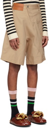 JW Anderson Beige Twisted Shorts
