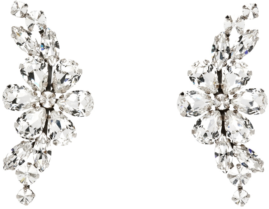 SIMONE ROCHA シルバー＆ホワイト Flower ヘアクリップ ピン SIMONE ROCHA シルバー＆ホワイト Flower ヘアクリップ ピン