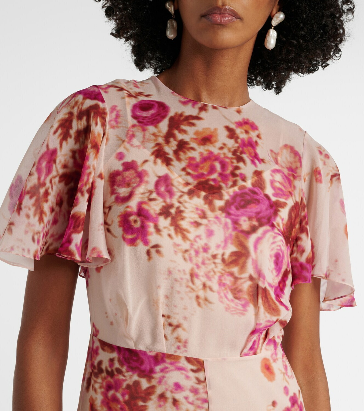 Erdem Floral silk midi dress