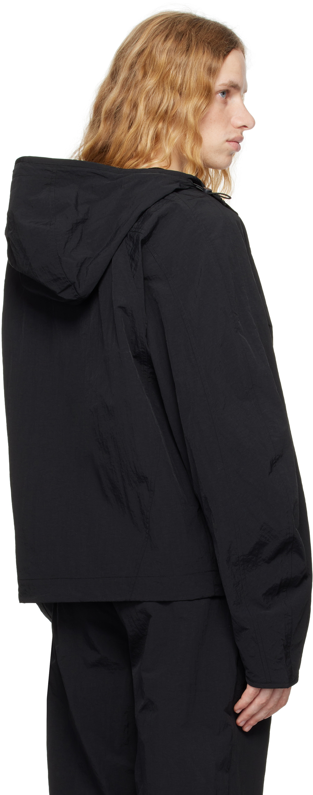 Han Kjobenhavn Black Windbreaker Technical Jacket