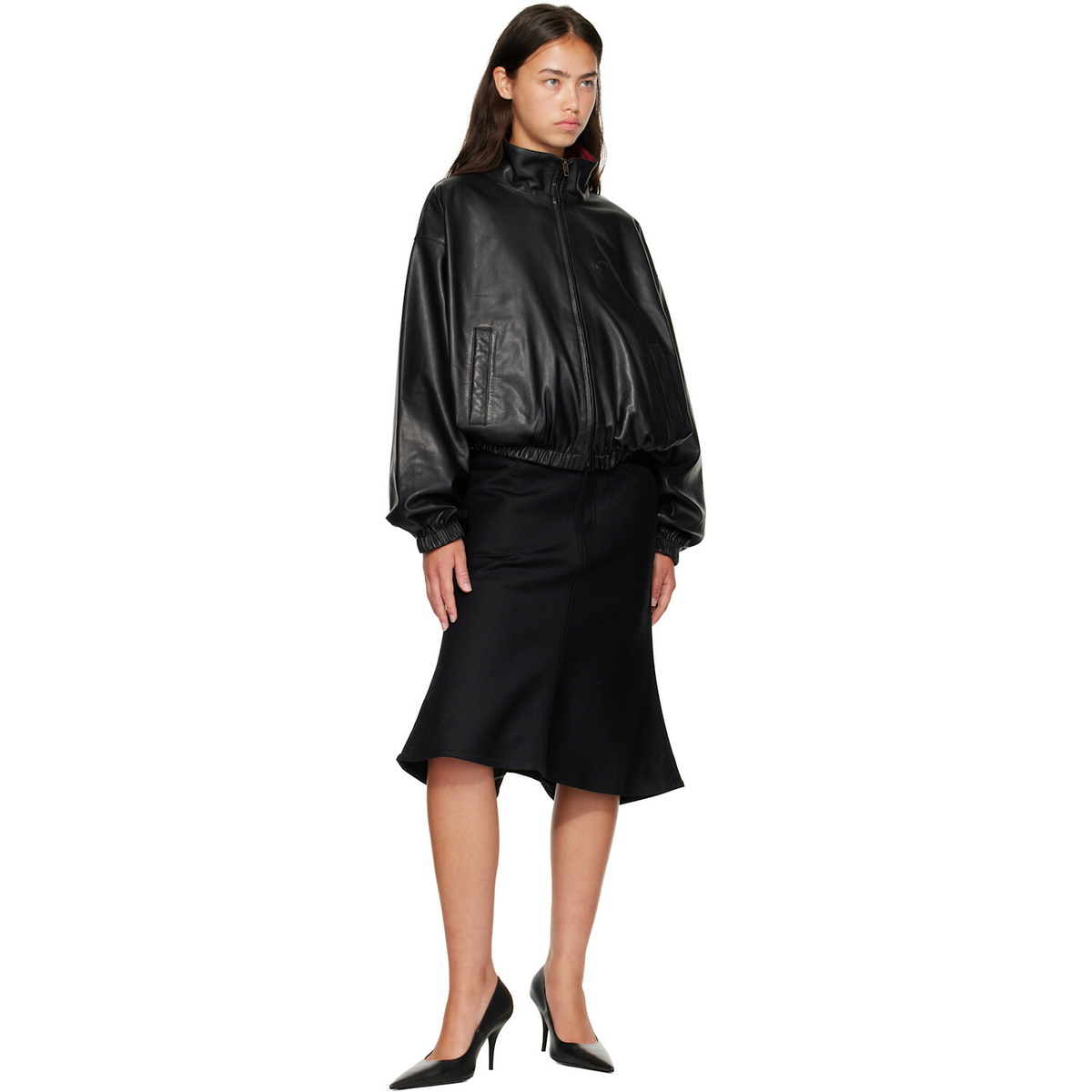 Balenciaga Black Tracksuit Reversible Lambskin Jacket
