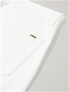 DUNHILL - Tapered Cotton-Blend Twill Trousers - White