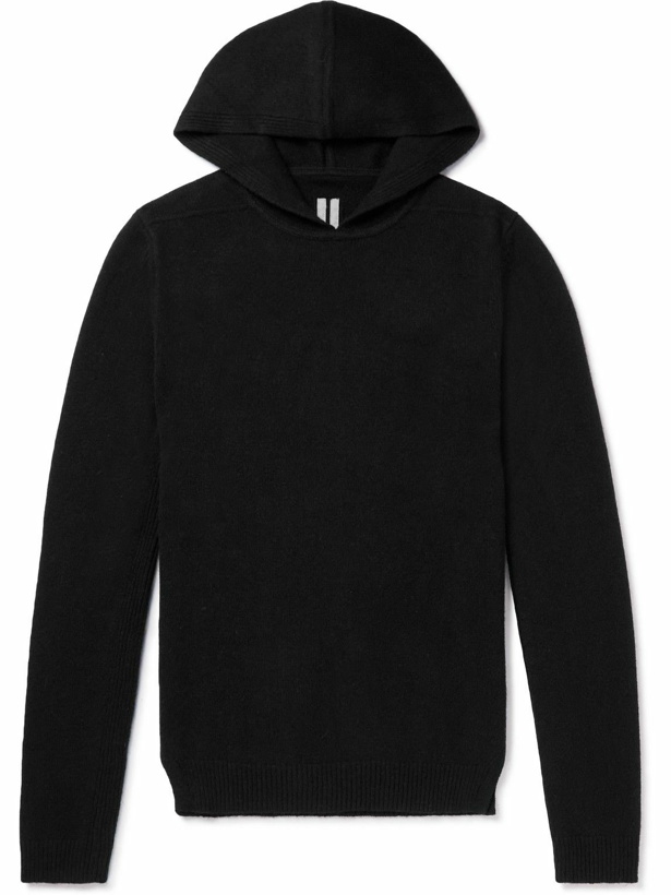 Photo: Rick Owens - Cashmere and Wool-Blend Hoodie - Black