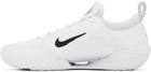 Nike White NikeCourt Air Zoom NXT Sneakers