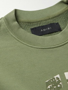 AMIRI - Logo-Print Cotton-Jersey Sweatshirt - Green