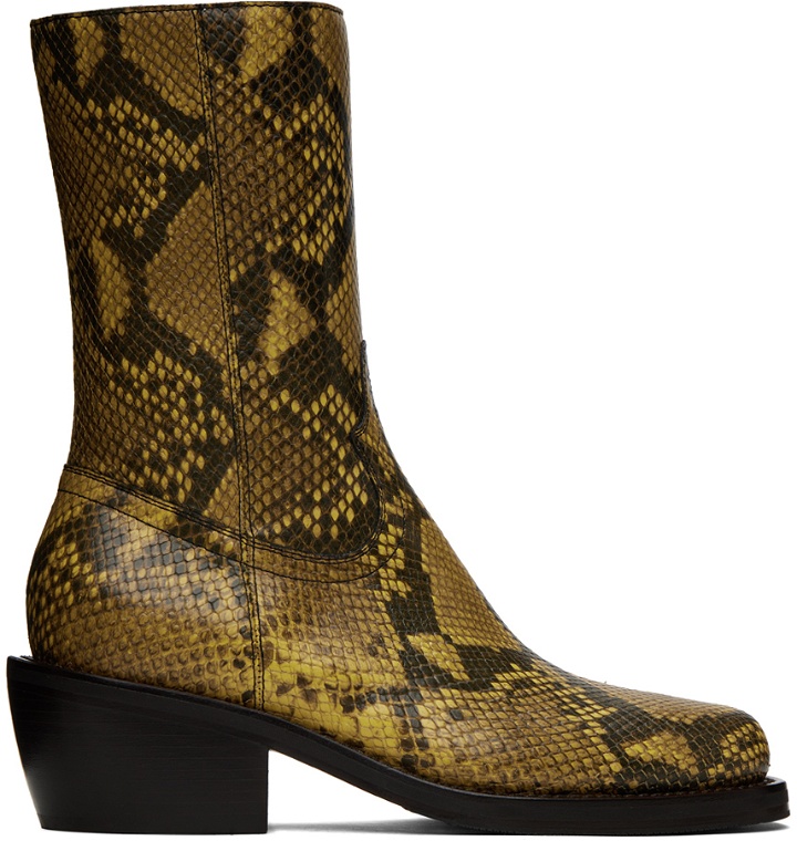 Photo: Dries Van Noten Yellow Snake Boots