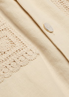 Che Inigo Crochet Cotton-blend Shirt Ivory