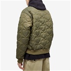 Human Made Men's Heart Quilting Jacket in Olive Drab