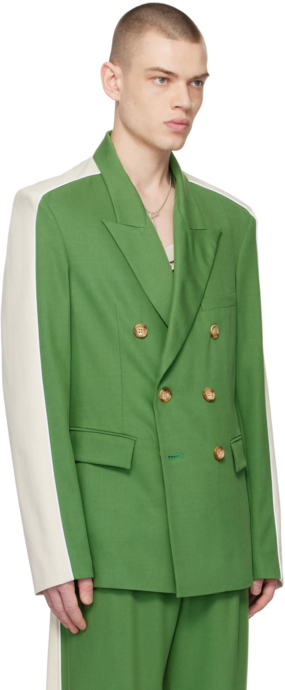 Ahluwalia Green & Off-White Grove Blazer