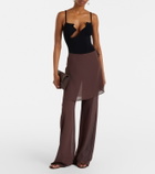 Christopher Esber Sheer silk wide-leg pants
