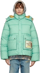 Gucci Green The North Face Edition Down Nylon Froisse Jacket