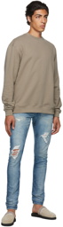 John Elliott Taupe Oversized Sweatshirt