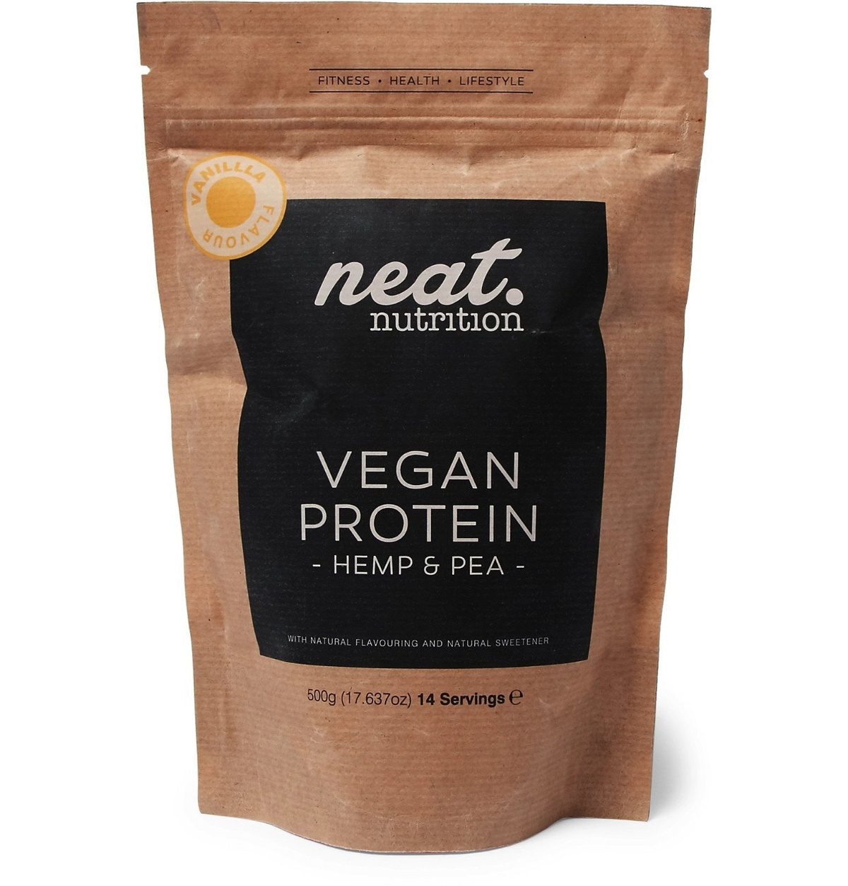 Photo: Neat Nutrition - Hemp and Pea Vegan Protein - Vanilla Flavour, 500g - Colorless