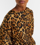 Alaïa Oversized animal-print bodysuit
