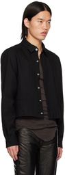 Rick Owens Black Porterville Alice Strobe Jacket