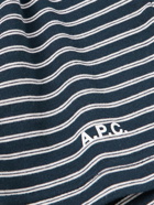 A.P.C. - Aymeric Striped Organic Cotton-Jersey T-Shirt - Blue