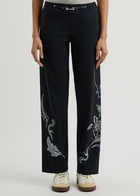 High Proceed Printed Stretch-jersey Trousers Navy