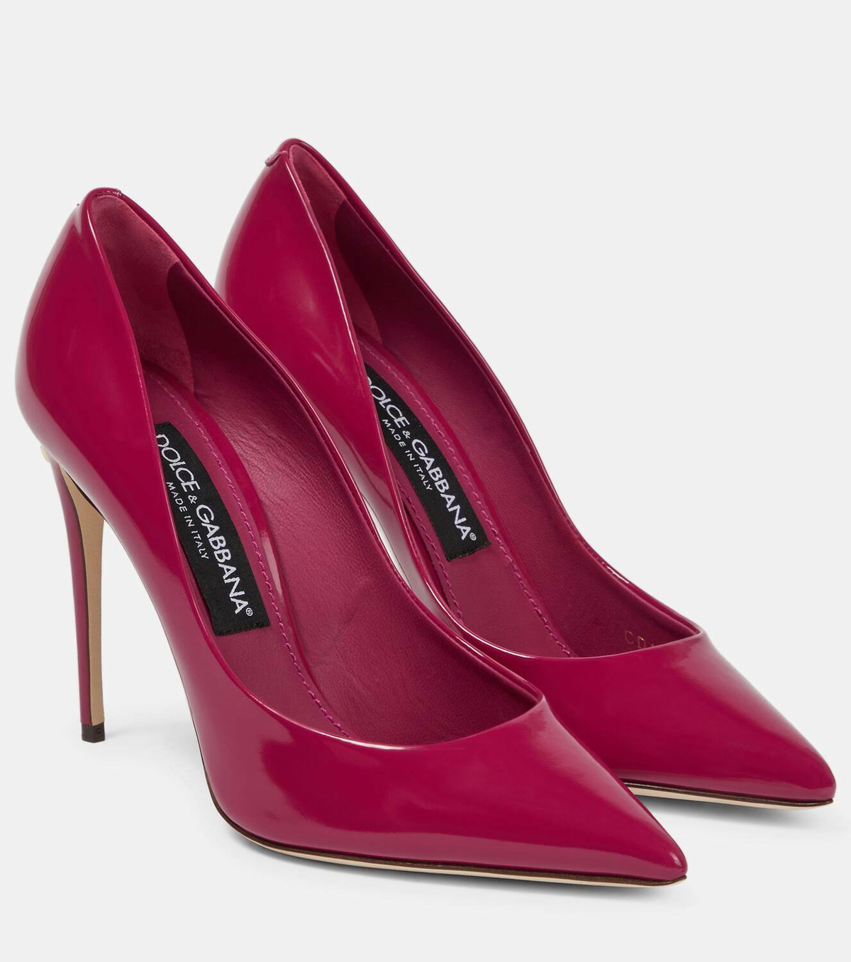 Dolce & Gabbana Beige Patent Leather Stiletto Heel Pumps Shoes